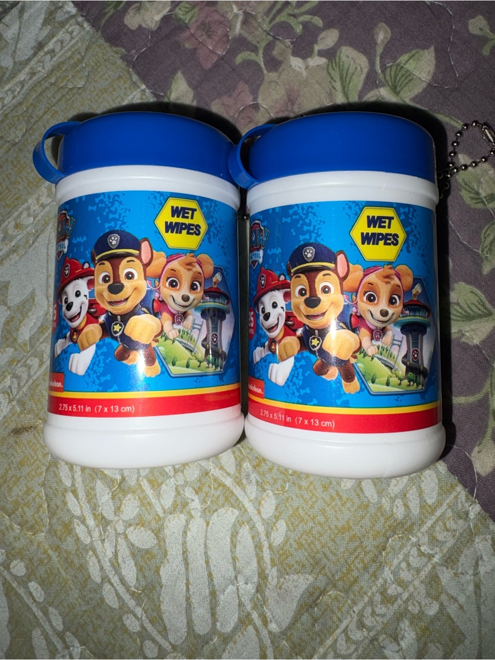 Paw Patrol Wet Wipes Containers - Blue, White, Red
